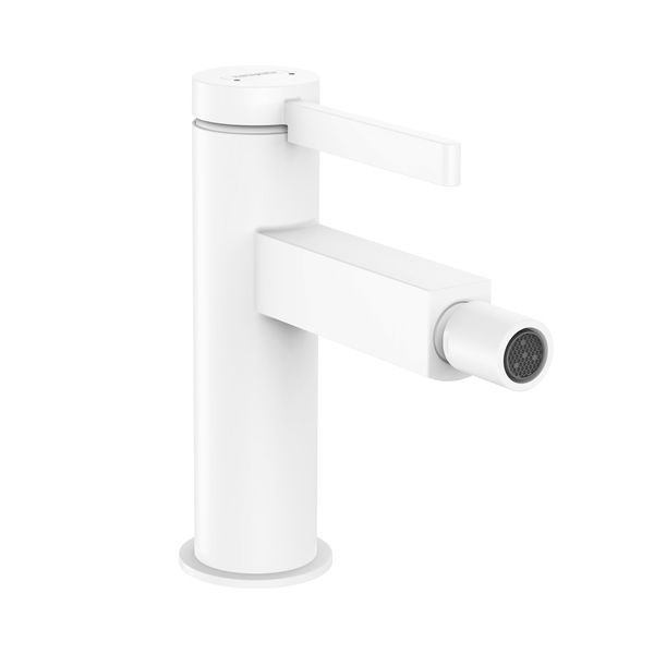 Змішувач для біде Hansgrohe Finoris (колір - білий матовий), з донним клапаном Push Open 76200700 76200700 &mdash; фото в Esantehnika