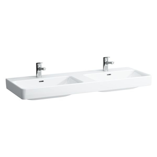 Умивальник підвісний Laufen PRO S 1300х465 подвійний (колір-білий) H8149680001041 H8149680001041 &mdash; фото в Esantehnika