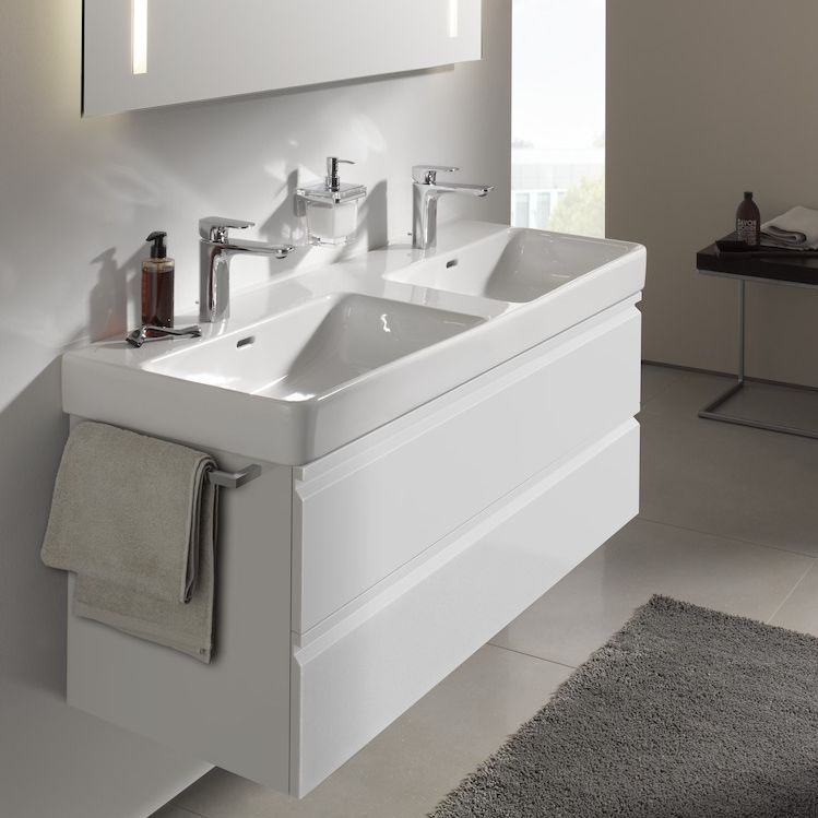 Умивальник підвісний Laufen PRO S 1300х465 подвійний (колір-білий) H8149680001041 H8149680001041 &mdash; фото в Esantehnika