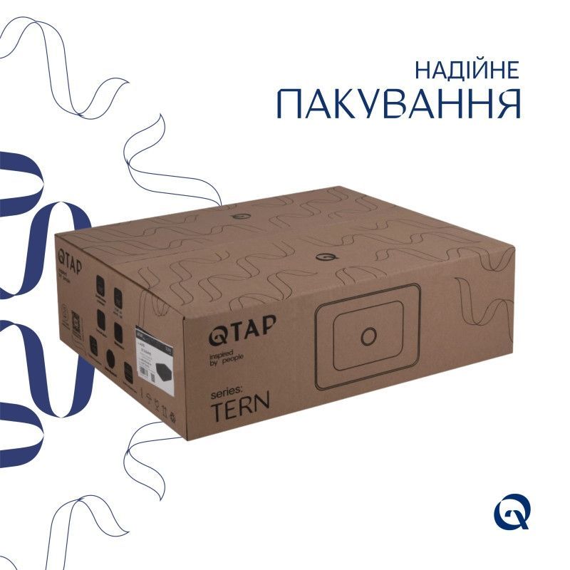 Раковина-чаша Qtap Tern 480х370х135 Matt black QT176069MB QT176069MB &mdash; фото в Esantehnika