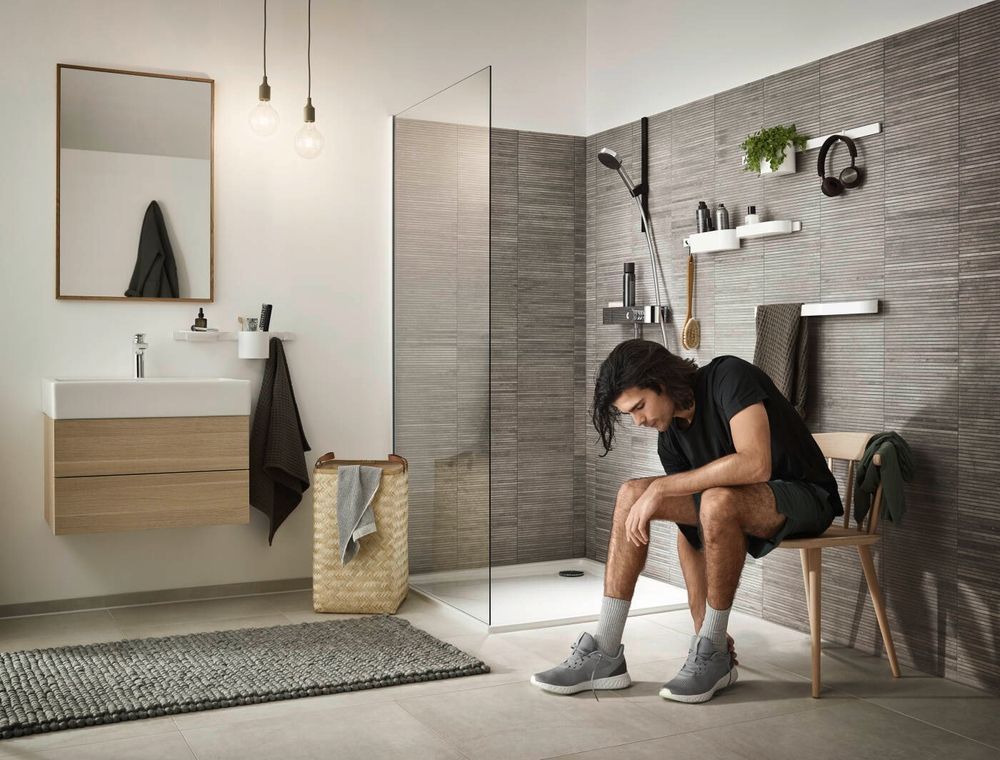 Полотенцедержатель 581 мм Hansgrohe WallStoris, белый матовый 27926700 27926700 &mdash; фото в Esantehnika