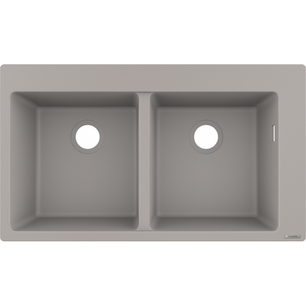 Мийка для кухні вбудована Hansgrohe S51 S510-F770 SilicaTec (колір-сірий бетон) 43316380 43316380 &mdash; фото в Esantehnika