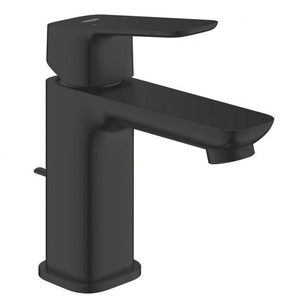 Смеситель для раковины S-размера Grohe Cubeo чёрный матовый (1016942430) 1016942430 &mdash; фото в Esantehnika
