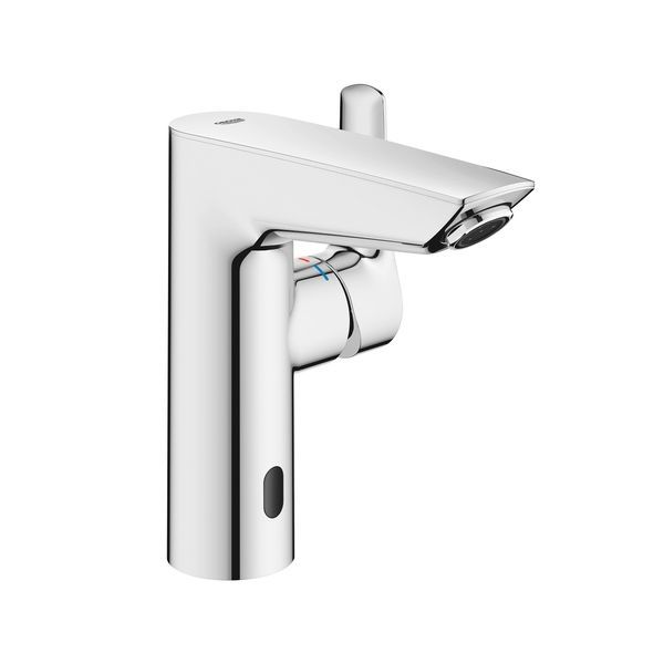 Смеситель однорычажный с инфракрасной электроникой для раковины Grohe Eurosmart New L-Size (цвет - хром), с донным клапаном 23975003 23975003 &mdash; фото в Esantehnika
