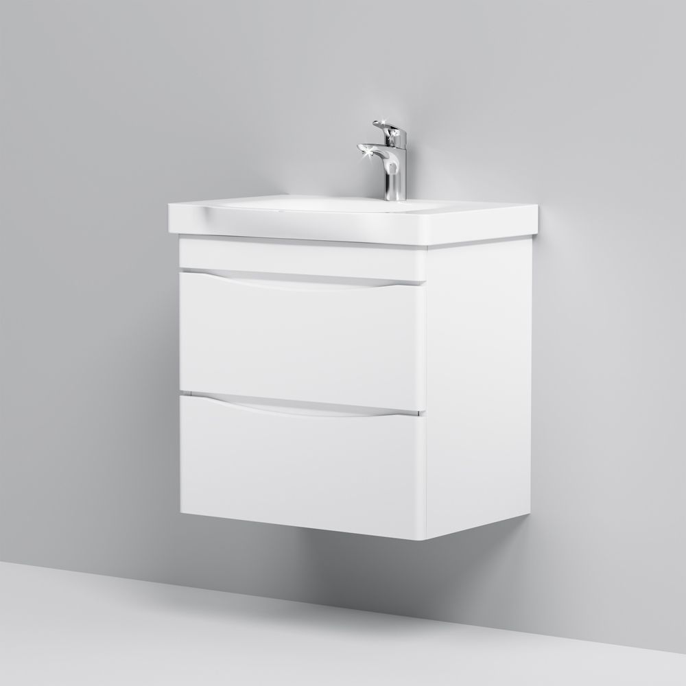Тумба з умивальником AM.PM Like 65 см білий глянець M80-FHX0652-WC0652-38 M80-FHX0652-WC0652-38 &mdash; фото в Esantehnika