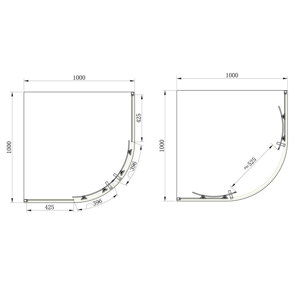 Душова кабіна Primera Frame 100 х 100 х h190 см (профіль - хром, скло - прозоре) SHQC51106 SHQC51106 &mdash; фото в Esantehnika