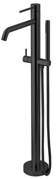 Смеситель для ванны напольный Paffoni Light черный матовый LIG032NO+LIG030 LIG032NO+LIG030 &mdash; фото в Esantehnika