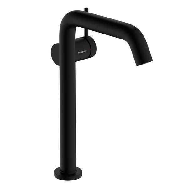Змішувач для раковини високий 240 Fine CoolStart Hansgrohe Tecturis S (колір - чорний матовий), з донним клапаном push-open 73370670 73370670 &mdash; фото в Esantehnika