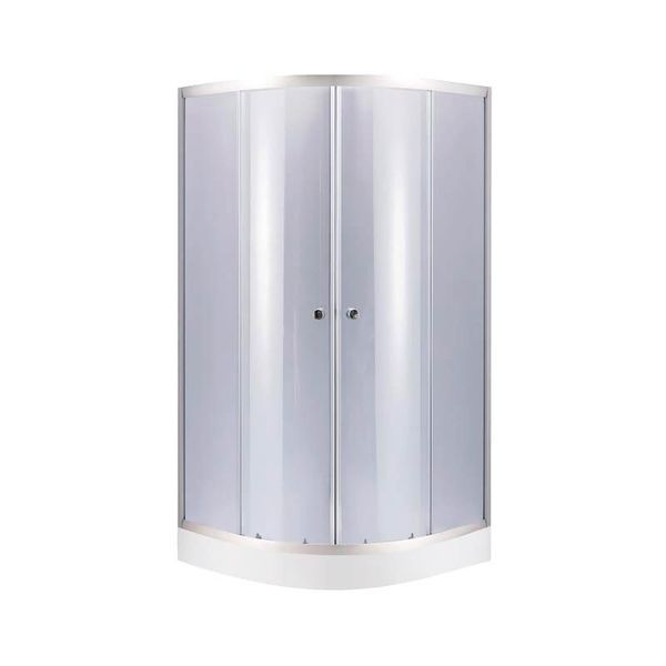 Душова кабіна Lidz Latwa SC80x80.SAT.LOW.GR, скло тон. 4 мм + Lidz Душовий піддон KAPIELKA ST80x80x15 (LLASC8080SLGSET) LLASC8080SLGSET &mdash; фото в Esantehnika