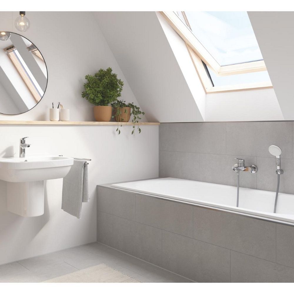 Набор смесителей для ванны Grohe Eurosmart 3 в 1 (цвет-хром) UA123238S0 UA123238S0 &mdash; фото в Esantehnika