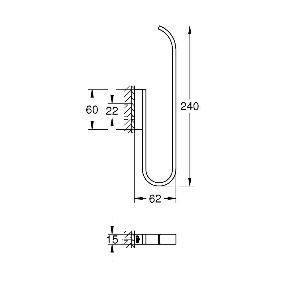 Держатель для запасной туалетной бумаги Grohe Selection 41067000 41067000 &mdash; фото в Esantehnika