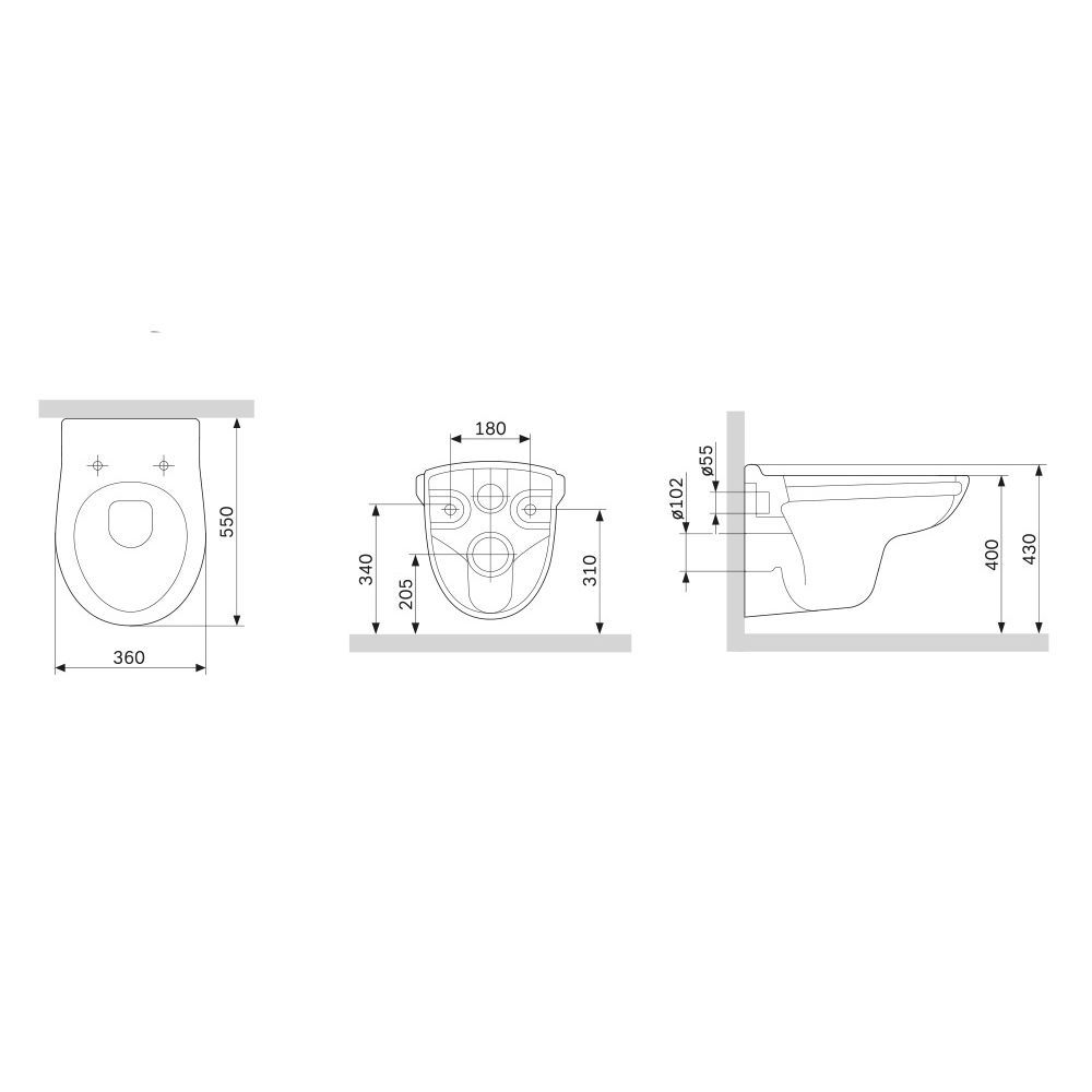 Унитаз подвесной FlashClean (безободковый) AM.PM Joy с сиденьем микролифт C851700SC C851700SC &mdash; фото в Esantehnika