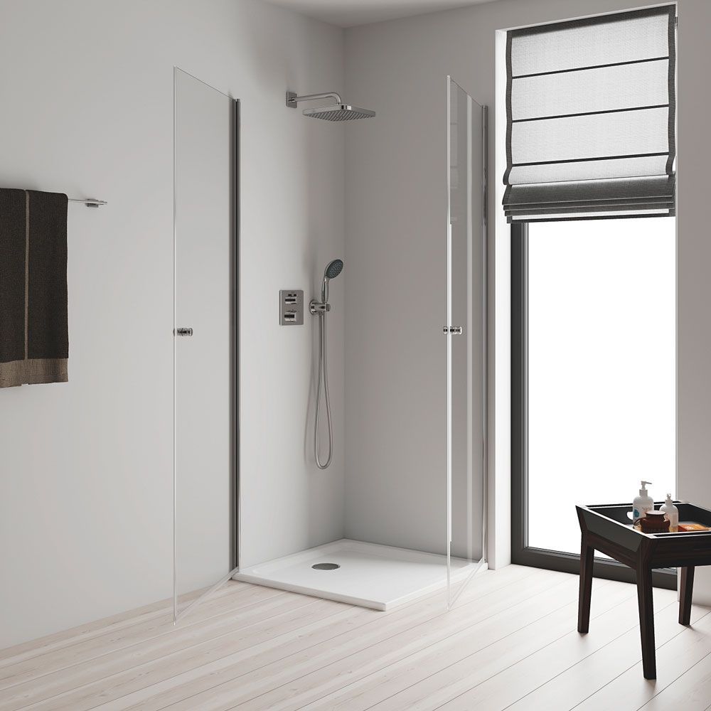 Верхній душ з EcoJoy Grohe QuickFix Vitalio Comfort 250 х 250 мм Cube (колір - хром) 26695000 26695000 &mdash; фото в Esantehnika