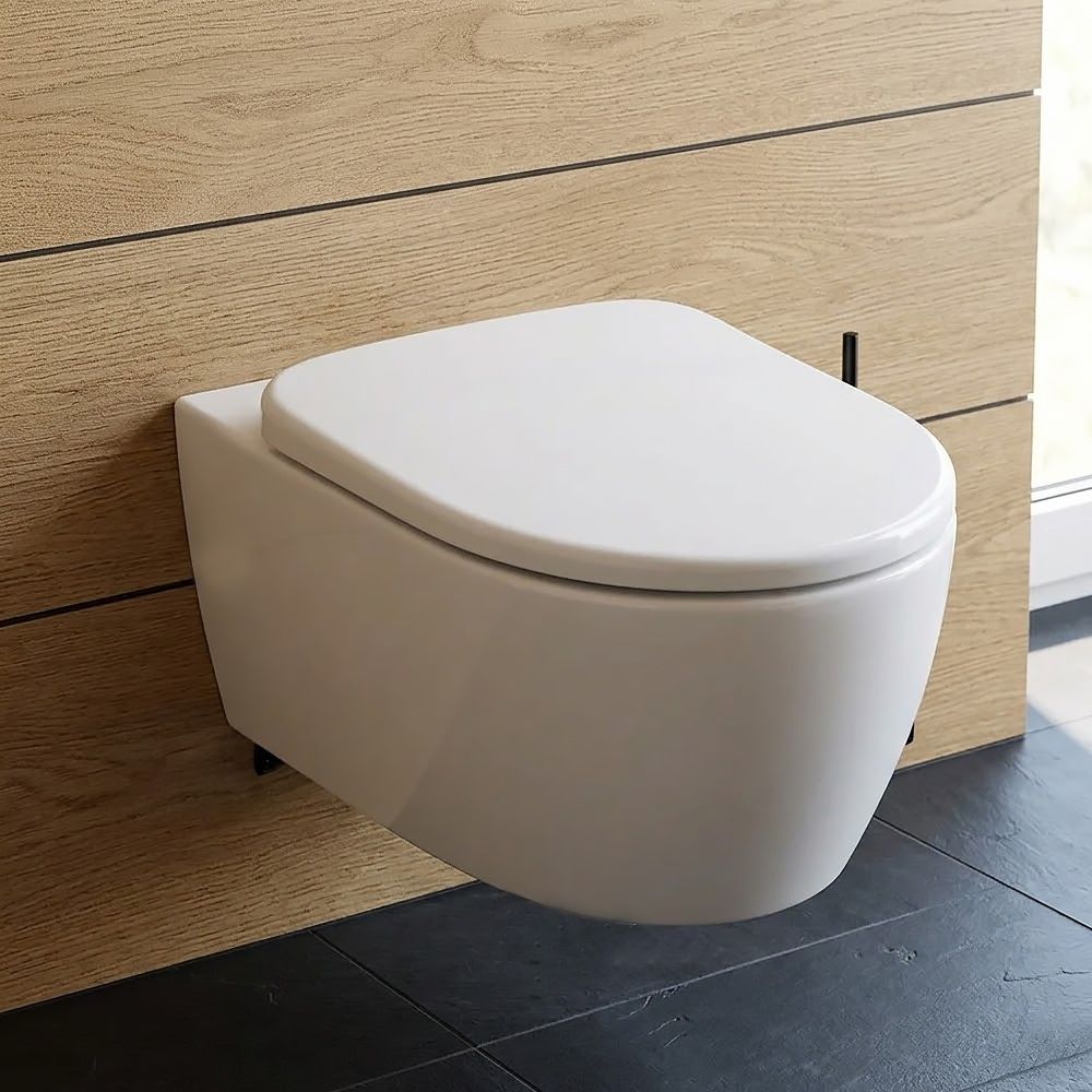Унітаз підвісний Geberit Smyle Round Rimfree із сидінням Soft Close, білий (503.226.01.1) 503.226.01.1 &mdash; фото в Esantehnika