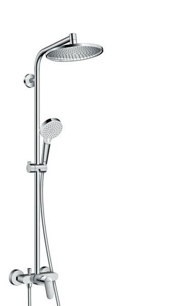 Душевая система Hansgrohe Crometta S Showerpipe 240 1jet (цвет - хром) 27269000 27269000 &mdash; фото в Esantehnika