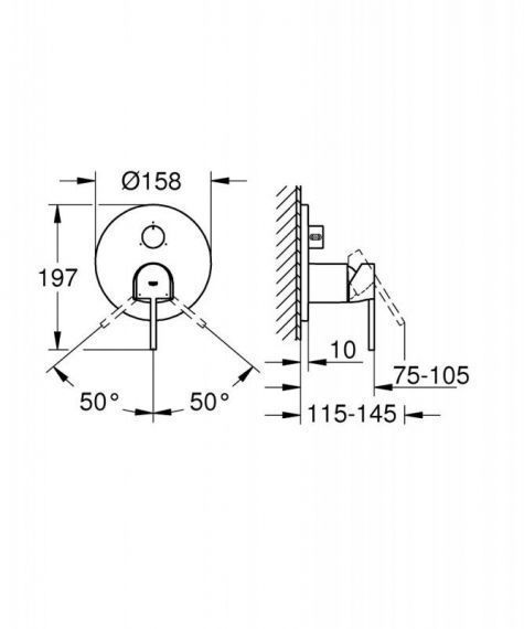 Смеситель для душа Grohe Plus 24093003 24093003 &mdash; фото в Esantehnika