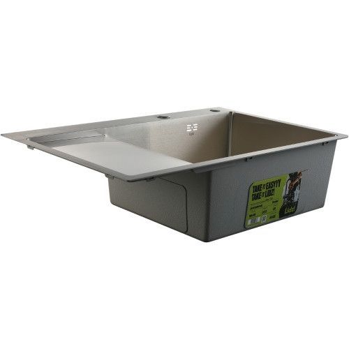 Мойка для кухни интегрированная Lidz Handmade Max 500 H7849L Brushed Steel, 3,0/1,0 мм, крыло слева, увеличенная чаша LDH7849LBRU49463 LDH7849LBRU49463 &mdash; фото в Esantehnika