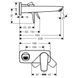Смеситель для раковины настенный Hansgrohe Talis E (цвет - чёрный матовый), излив 225 мм 71734670 71734670 &mdash; фото в Esantehnika