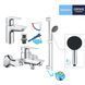 Комплект смесителей для ванной комнаты Grohe QuickFix Start Edge ColdStart (цвет - хром) UA202501SE UA202501SE &mdash; фото в Esantehnika