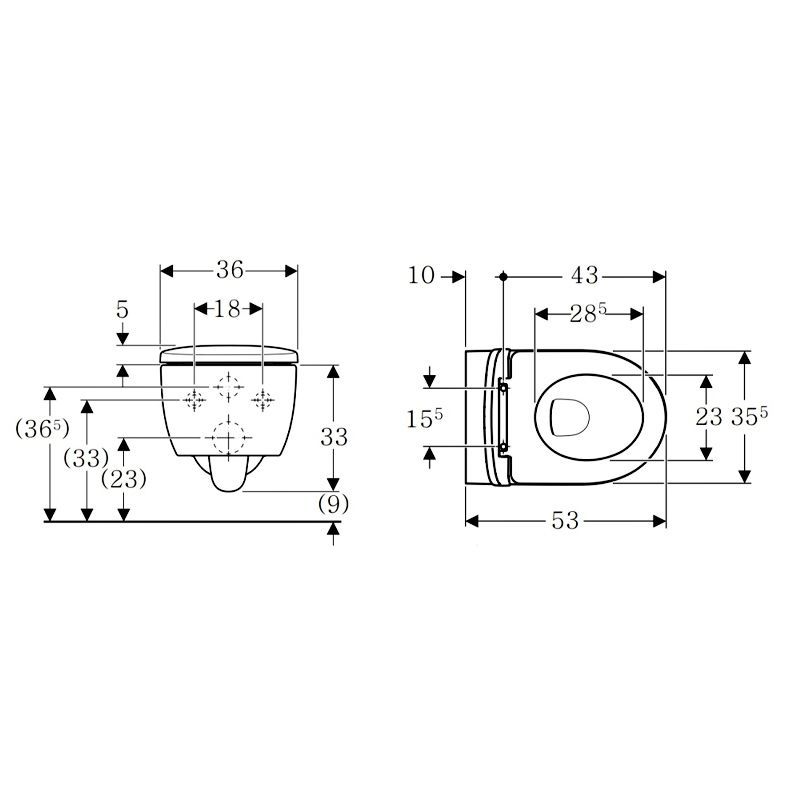 Унітаз підвісний Geberit Smyle Round Rimfree із сидінням Soft Close, білий (503.226.01.1) 503.226.01.1 &mdash; фото в Esantehnika