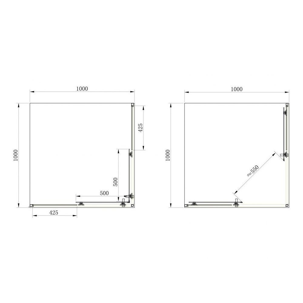 Душевая кабина Primera Frame 100 х 100 х h190 см (профиль - хром, стекло - прозрачное) SHRC53106 SHRC53106 &mdash; фото в Esantehnika