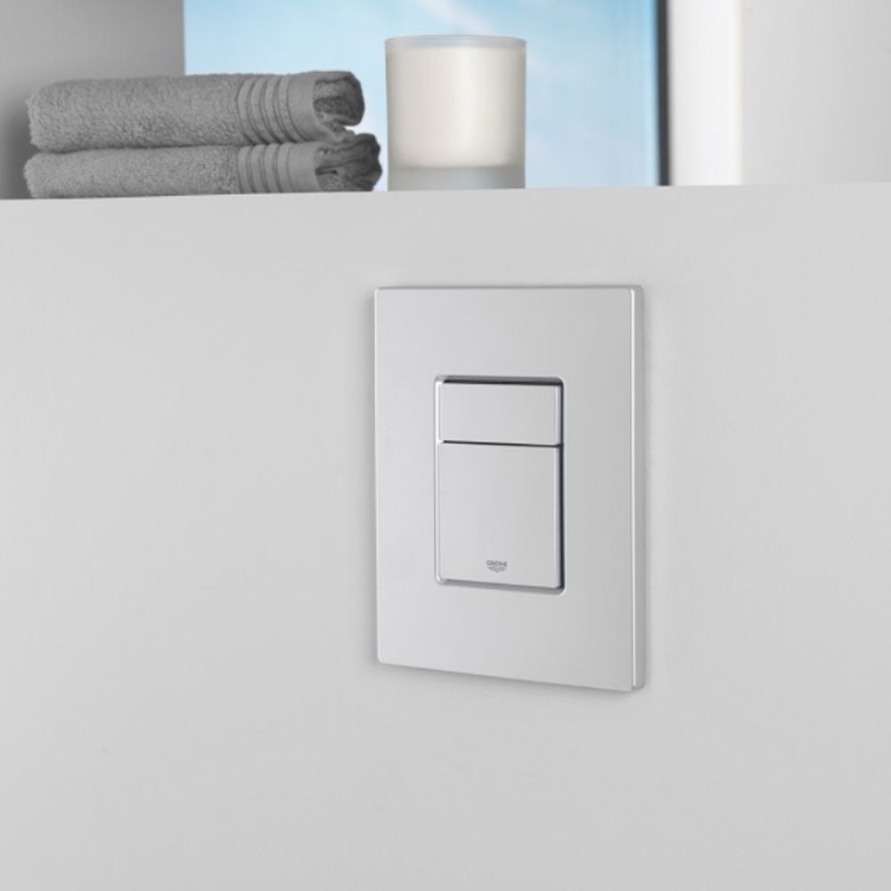 Комплект инсталляции GROHE Rapid SL 38536001 с подвесным унитазом Bau Ceramic Rimless 103860SH00 и кнопкой Skate Cosmopolitan 38732000, хром (UA38103SH0) UA38103SH0 &mdash; фото в Esantehnika