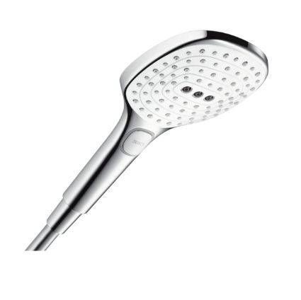 Ручной душ Hansgrohe Raindance Select E 120 3jet EcoSmart 9л/мин, белый/хром (26521400) 26521400 &mdash; фото в Esantehnika
