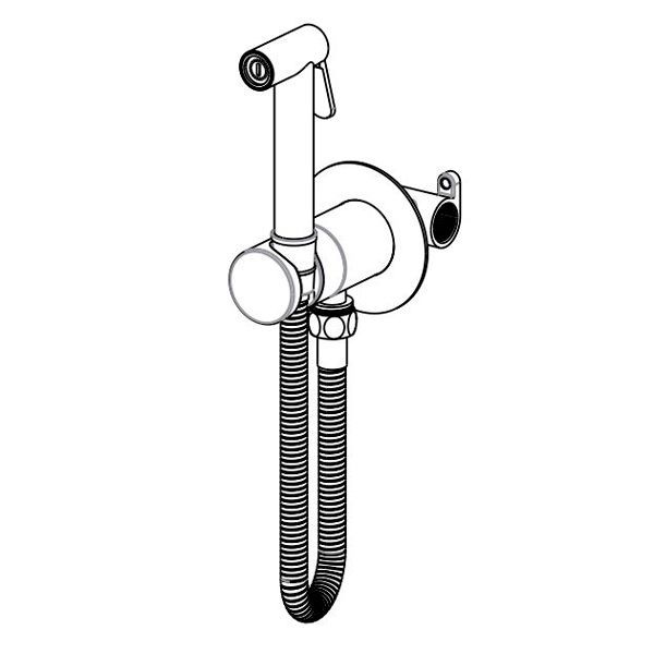 Гігієнічний душ прихованого монтажу Paffoni new BIDET KIT із запірним змішувачем (колір - чорний матовий) ZDUP128NO ZDUP128NO &mdash; фото в Esantehnika