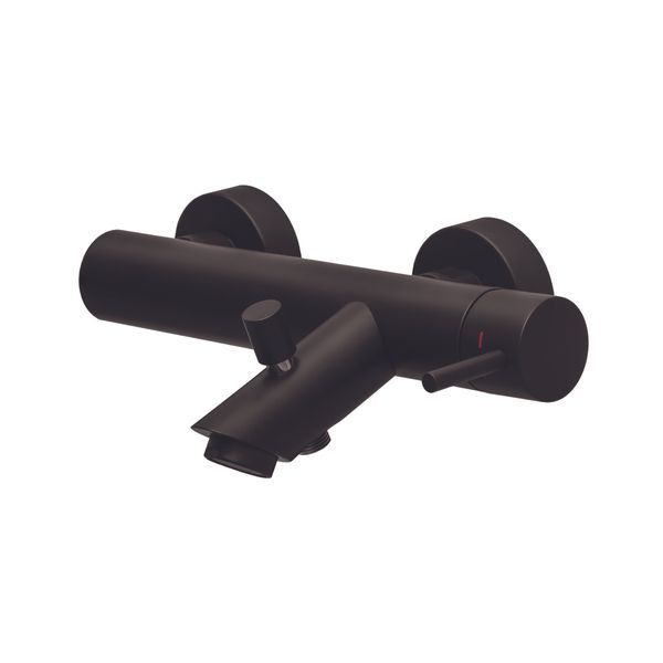 Смеситель для ванны Paffoni Light (цвет - чёрный матовый) LIG022NO LIG022NO &mdash; фото в Esantehnika
