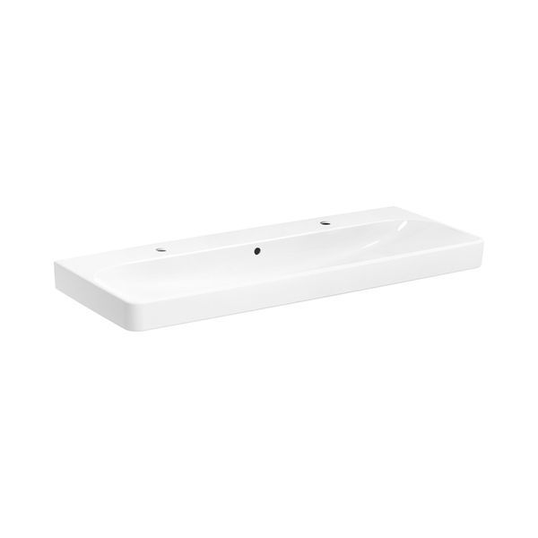 Раковина підвісна Geberit Smyle Square 120 х 48 х h16,5 см, з 2 отворами під змішувач 500.253.01.1 500.253.01.1 &mdash; фото в Esantehnika