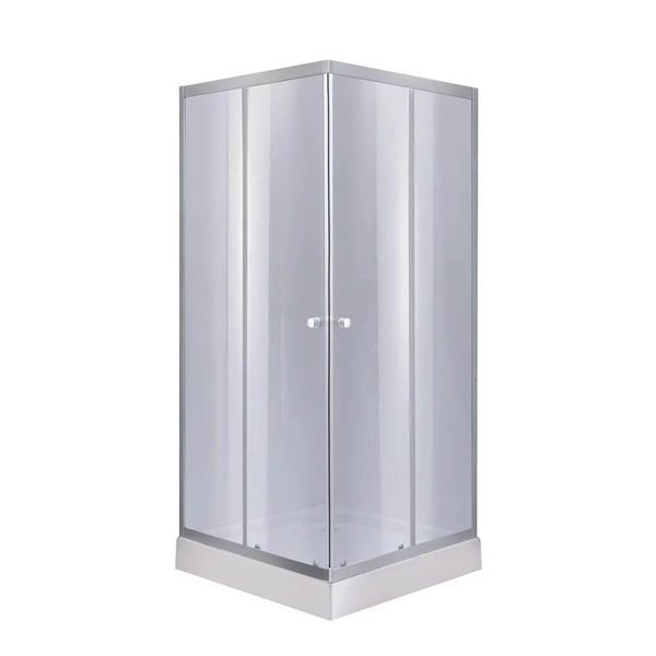 Душова кабіна Lidz Wawel SC 80x80 SAT.LOW.GR + піддон Lidz KAPIELKA LWASC8080SLGSET &mdash; фото в Esantehnika