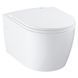 Комплект инсталляции GROHE Rapid SL 38536001 с подвесным унитазом Bau Ceramic Rimless 103860SH00 и кнопкой Skate Cosmopolitan 38732000, хром (UA38103SH0) UA38103SH0 &mdash; фото в Esantehnika