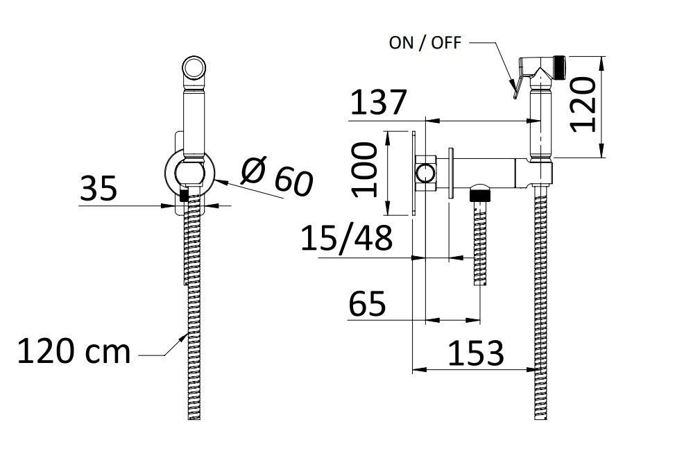 Инсталляция для унитаза Grohe 3в1 QuickFix Rapid SL+ гигиенический душ со смесителем и картриджем Mariain, черный (38811KF0_B14185MNWP) 38811KF0+B14185MNWP &mdash; фото в Esantehnika