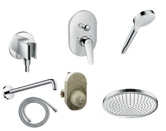 Набір прихованого монтажу для душу HANSGROHE Novus (71047000,31741180,26723000,27413000,26487000,28168000 , 26331400 ), 1A101218 1A101218 &mdash; фото в Esantehnika