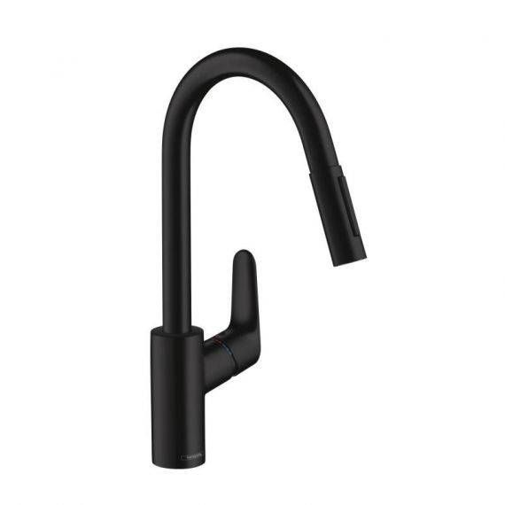 Змішувач кухонний HANSGROHE Focus (колір - чорний матовий) 31815670 31815670 &mdash; фото в Esantehnika