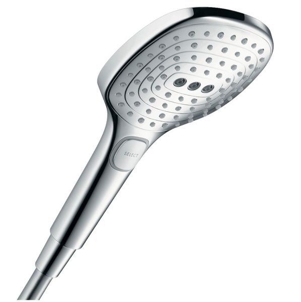 Ручной душ Hansgrohe Raindance Select E 120 3jet EcoSmart 9л/мин, Chrome (26521000) 26521000 &mdash; фото в Esantehnika