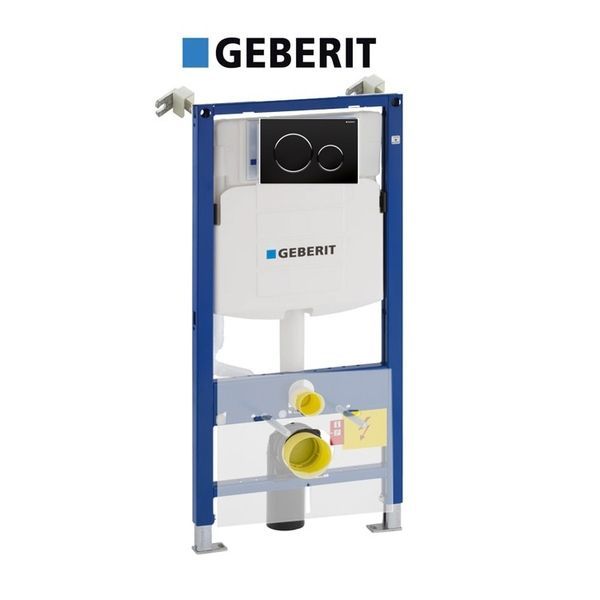 Инсталляция Geberit Duofix UP320 (4-в-1) комплект клавиша чорная 111.300.00.5+115.882.KM.1 111.300.00.5+115.882.KM.1 &mdash; фото в Esantehnika