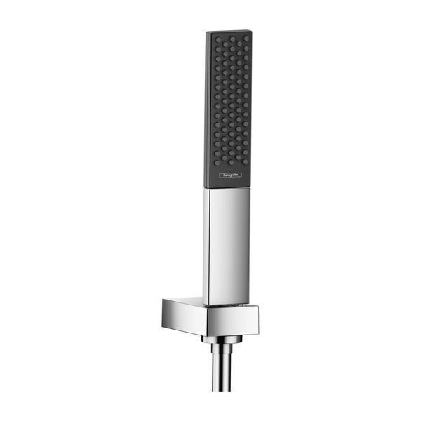 Душевой гарнитур Hansgrohe Rainfinity (цвет - хром/чёрный), 1 вид струи 26856000 26856000 &mdash; фото в Esantehnika