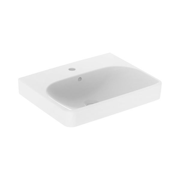 Раковина підвісна Geberit Smyle Square 55х44х16,5 см, з 1 отвором під змішувач 500.259.01.1 500.259.01.1 &mdash; фото в Esantehnika
