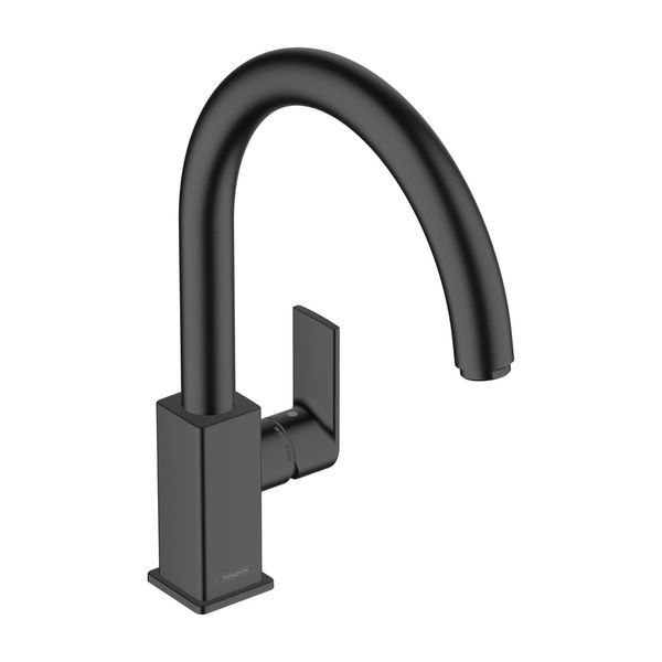 Змішувач для кухні Hansgrohe Vernis Shape (колір - чорний матовий), з поворотним виливом 71871670 71871670 &mdash; фото в Esantehnika
