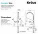 Смеситель для кухни с гибким изливом Kraus Bolden выдвижной излив,сатин KPF-1610SFS KPF-1610SFS &mdash; фото в Esantehnika