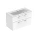 Тумба с раковиной Geberit Selnova Square slim rim 100 см, белый глянцевый 501.244.00.1 501.244.00.1 &mdash; фото в Esantehnika