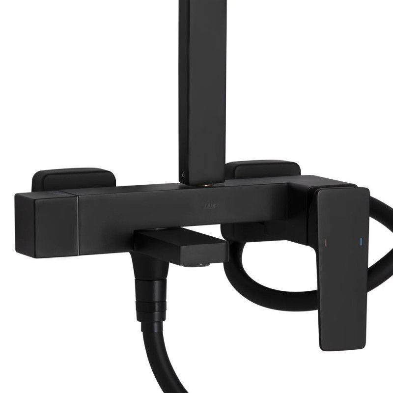 Комплект душевой системы Qtap Gemini QT51103KNG и смесителя для раковины QTGEM270BLM45674, Matt Black (SET-QT51103KNG-QTGEM270BLM45674) SET-QT51103KNG-QTGEM270BLM45674 &mdash; фото в Esantehnika