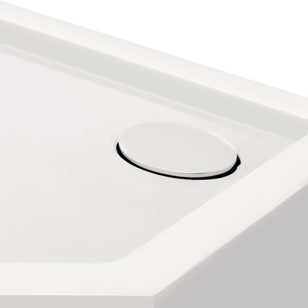Душовий піддон Qtap Diamond 309912 90x90x12 см + сифон DIAMOND309912 &mdash; фото в Esantehnika