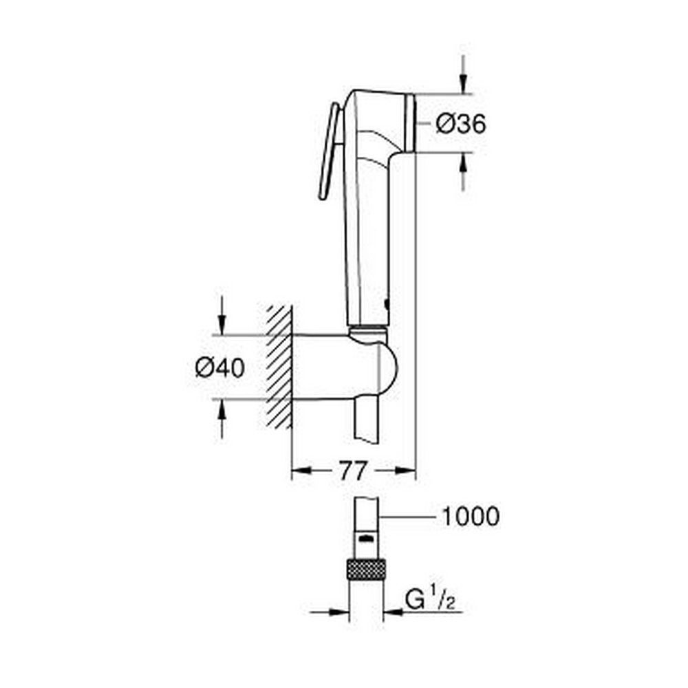 Набір для гігієнічного душу Grohe New Tempesta-F 26352000 Trigger Spray Set 26352000 &mdash; фото в Esantehnika