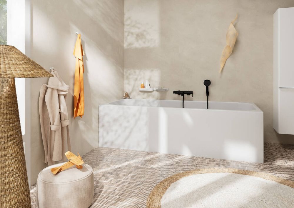 Змішувач для ванни Hansgrohe Tecturis S (колір - чорний матовий) 73422670 73422670 &mdash; фото в Esantehnika