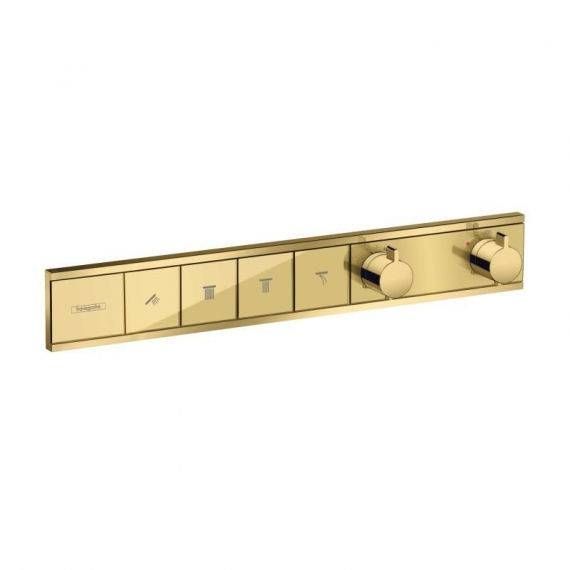 Термостат прихованого монтажу Hansgrohe RainSelect на 4 клавіші, Polished Gold Optic (15382990) 15382990 &mdash; фото в Esantehnika