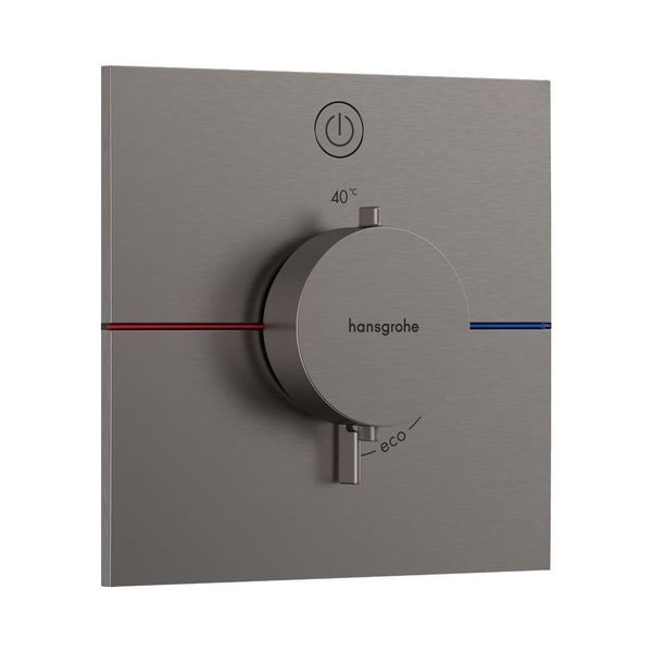 Термостат на 1 споживач Hansgrohe ShowerSelect Comfort E (колір - матовий чорний хром) 15571340 15571340 &mdash; фото в Esantehnika