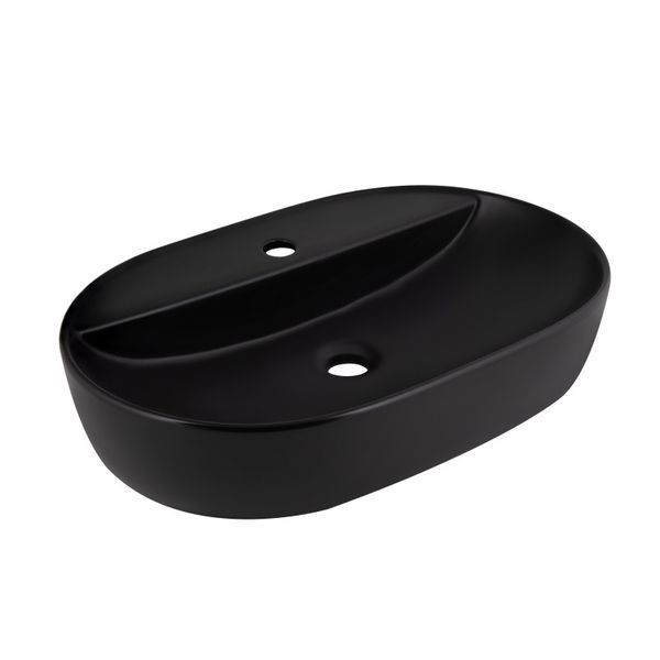 Раковина-чаша Qtap Scorpio 600х400х120 Matt black QT142203MBMBN QT142203MBMBN &mdash; фото в Esantehnika