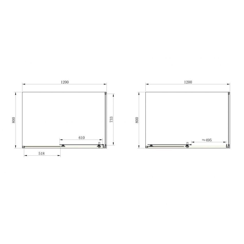 Душевая кабина Primera Frame 120 х 80 х h190 см (профиль - хром, стекло - прозрачное) SHRC55126 SHRC55126 &mdash; фото в Esantehnika